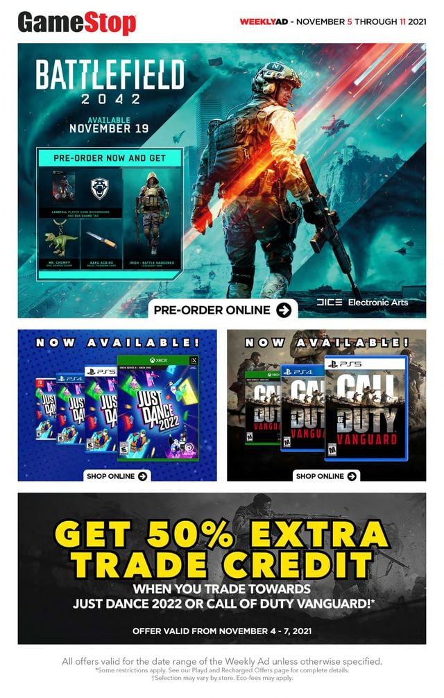 EB Games Flyer from 11/05/2021