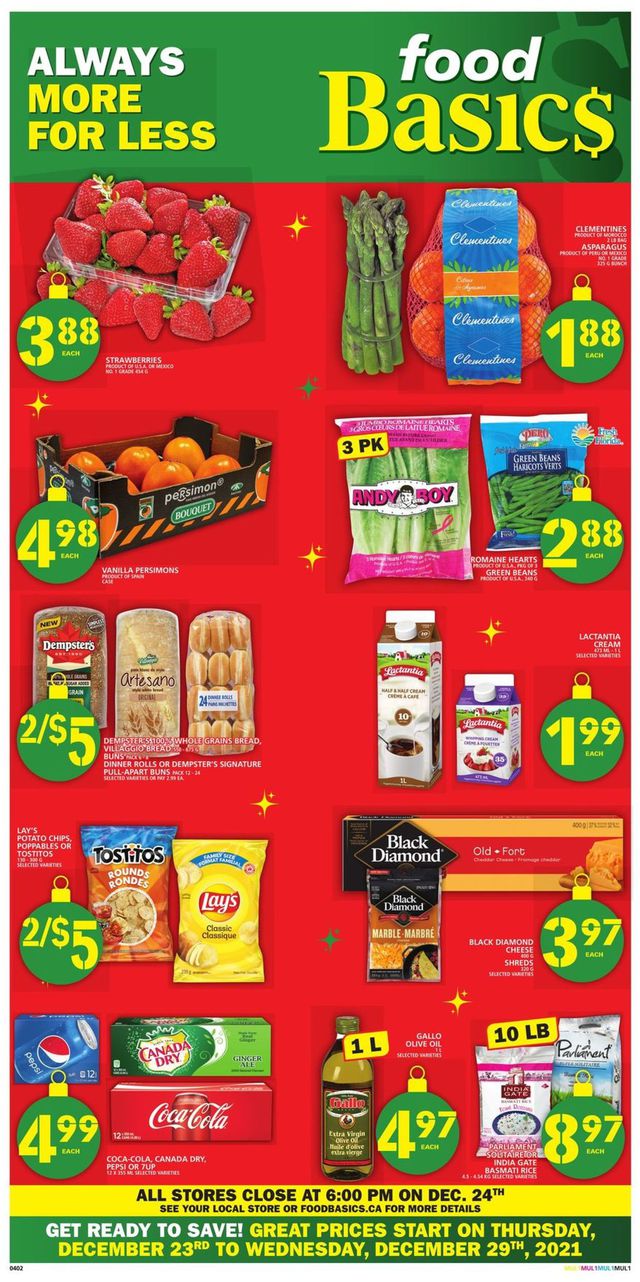 Food Basics Flyer from 12/23/2021
