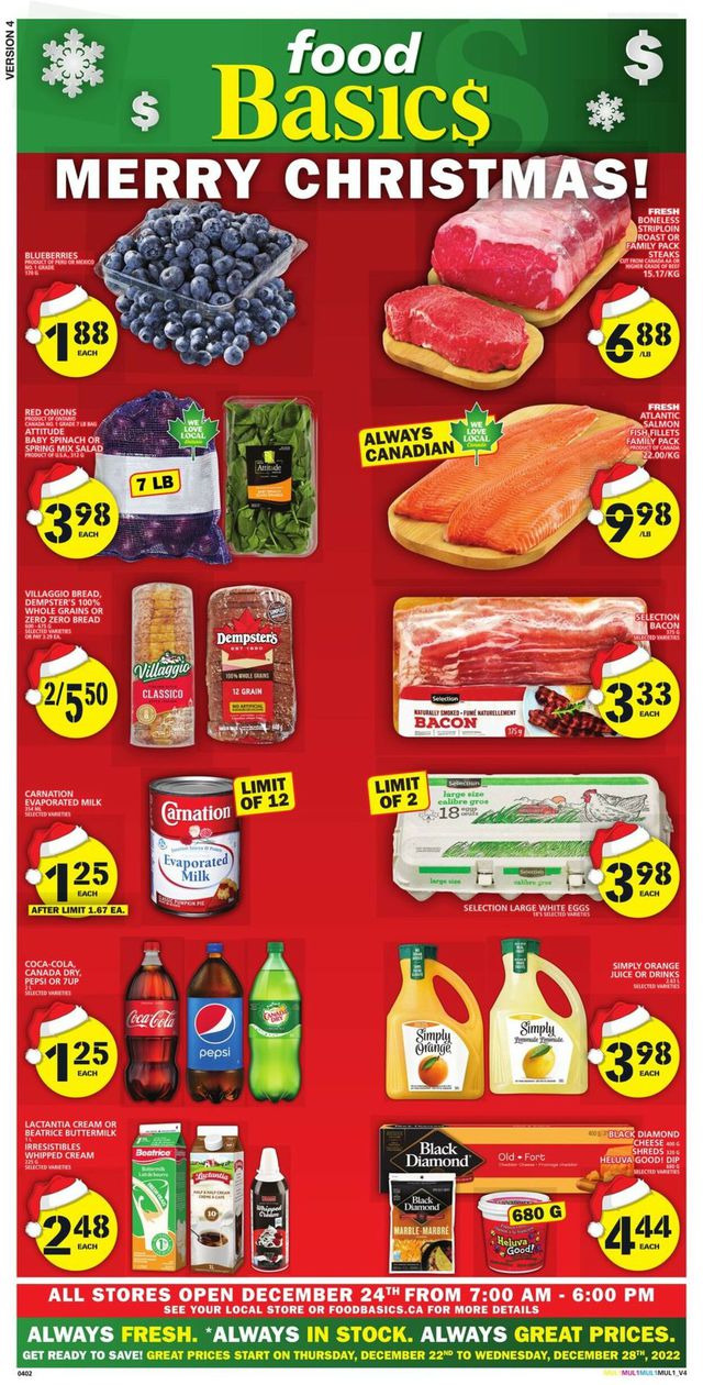 Food Basics Flyer from 12/22/2022