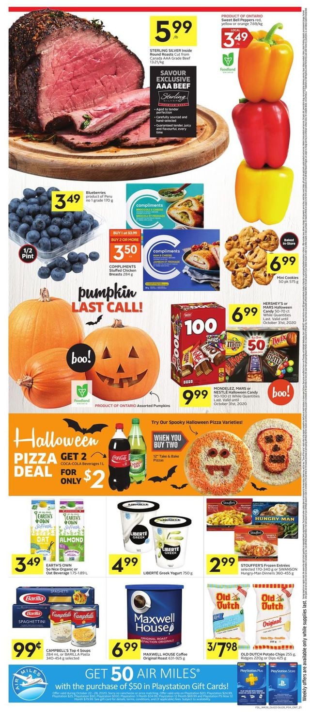 Foodland Flyer from 10/22/2020