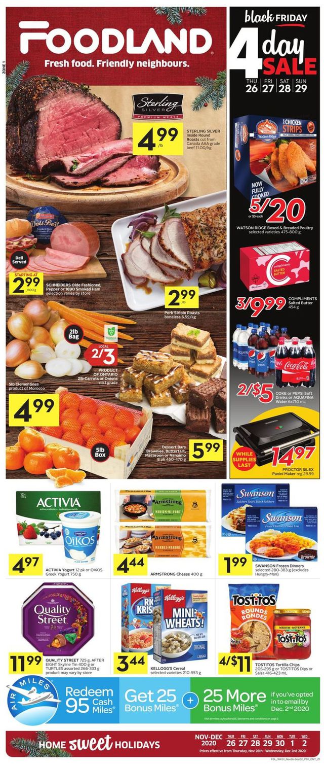 Foodland Flyer from 11/26/2020