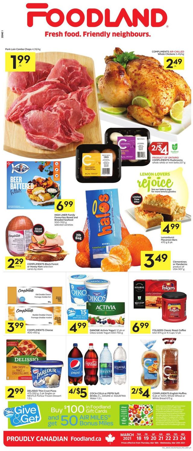 Foodland Flyer from 03/18/2021