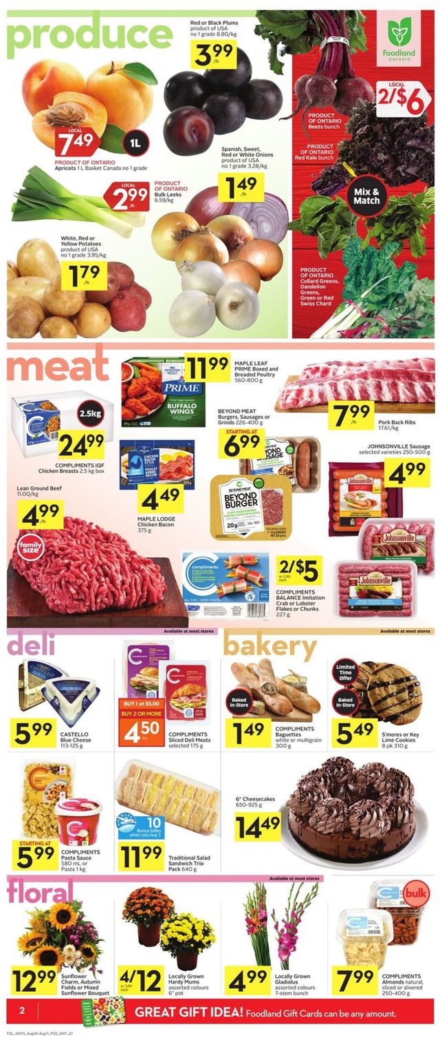 Foodland Flyer from 08/05/2021