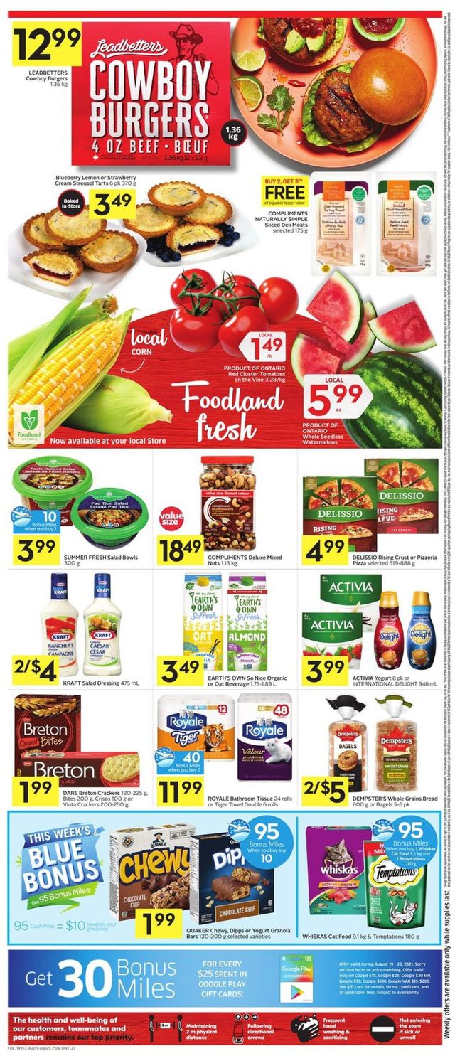 Foodland Flyer from 08/19/2021
