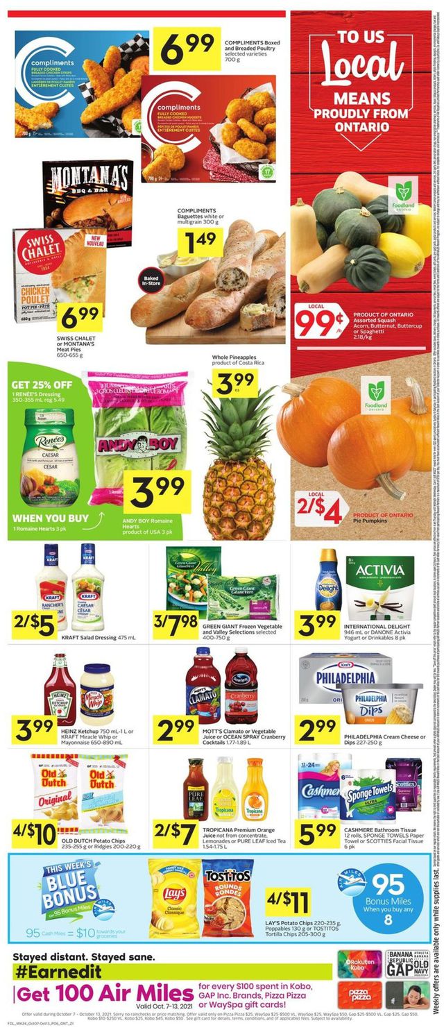Foodland Flyer from 10/07/2021