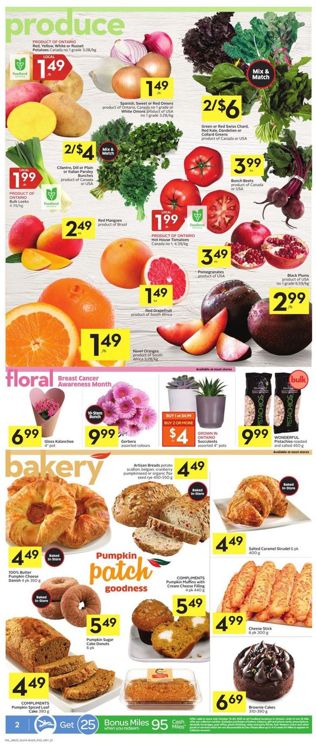 Foodland Flyer from 10/14/2021