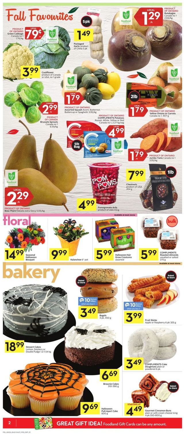 Foodland Flyer from 10/21/2021