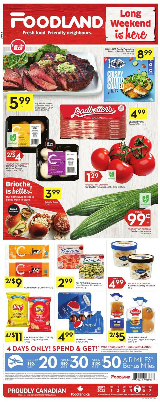 Foodland Flyer from 09/01/2022