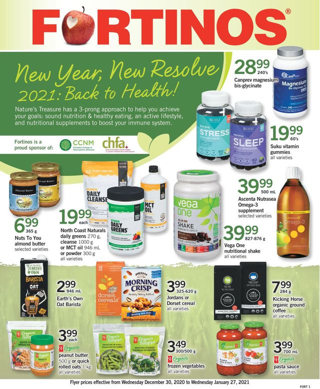 Fortinos Flyer from 12/31/2020