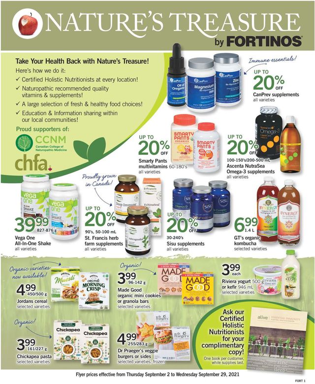 Fortinos Flyer from 09/02/2021
