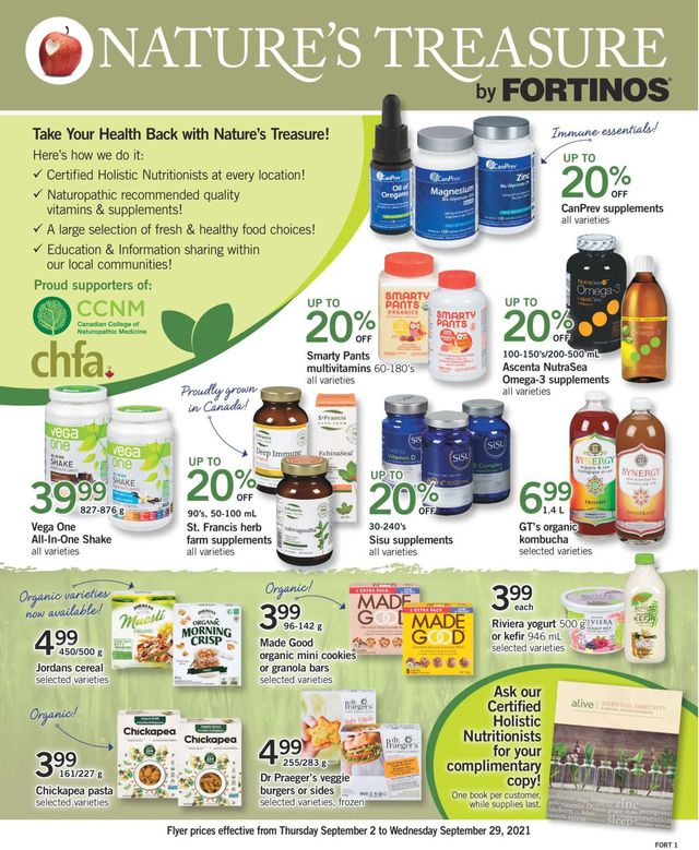 Fortinos Flyer from 09/09/2021