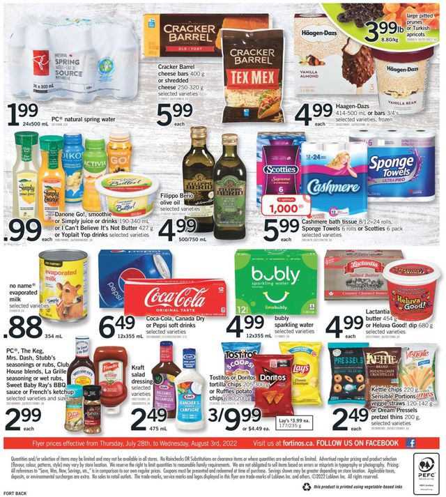 Fortinos Flyer from 07/28/2022