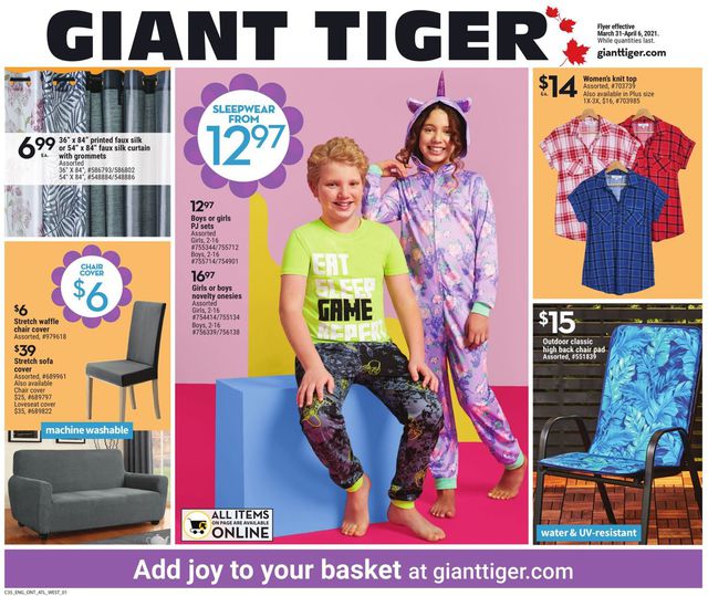 Giant Tiger Flyer from 03/31/2021