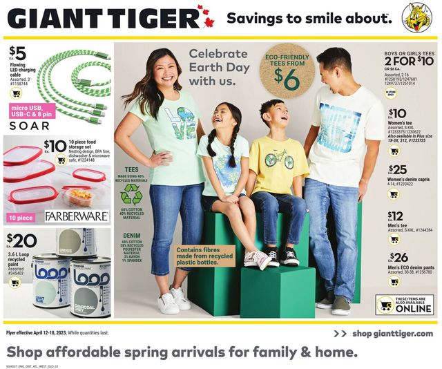 Giant Tiger Flyer from 04/12/2023