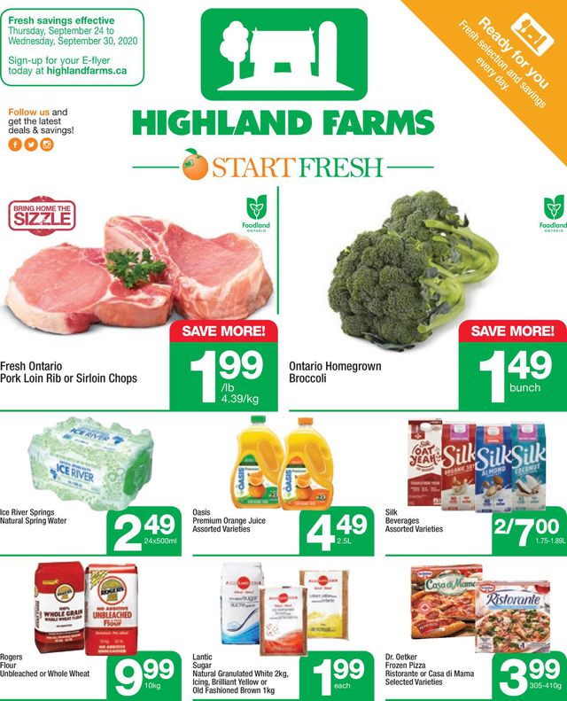 Highland Farms Flyer from 09/24/2020
