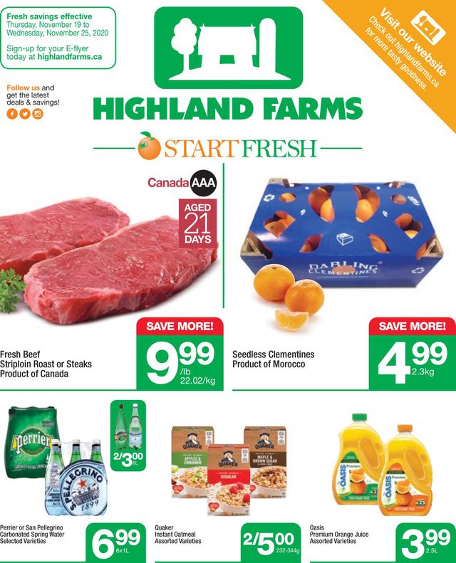 Highland Farms Flyer from 11/19/2020