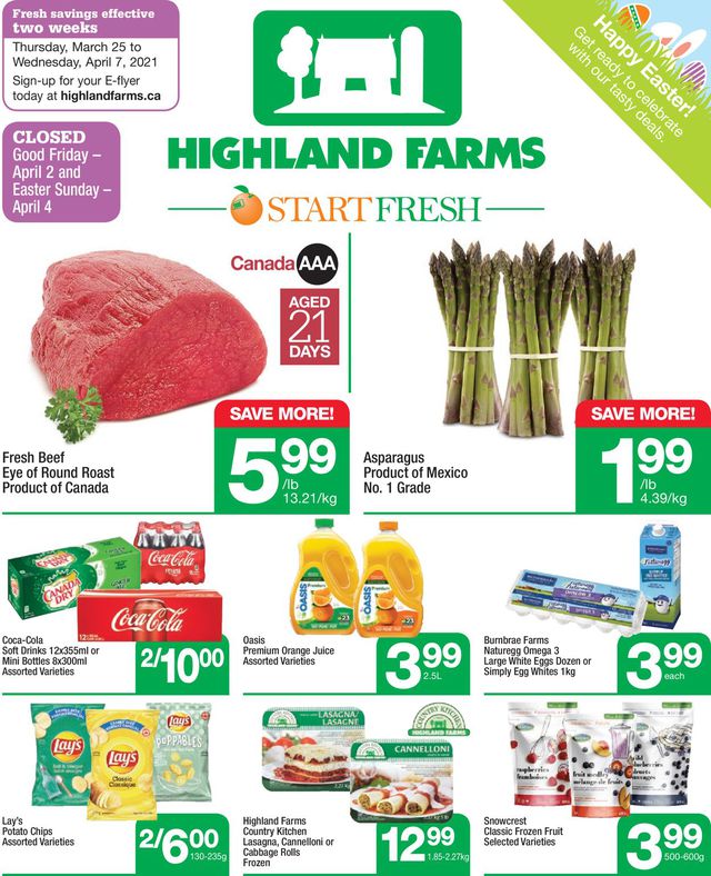 Highland Farms Flyer from 03/25/2021