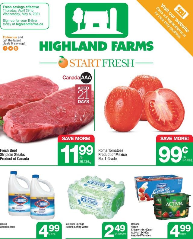 Highland Farms Flyer from 04/29/2021