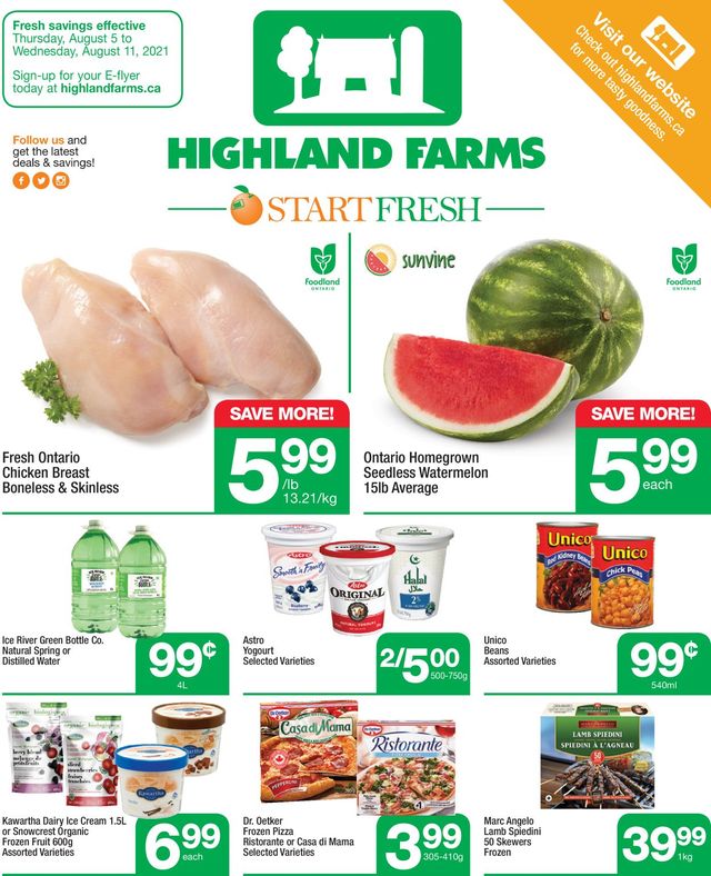 Highland Farms Flyer from 08/05/2021