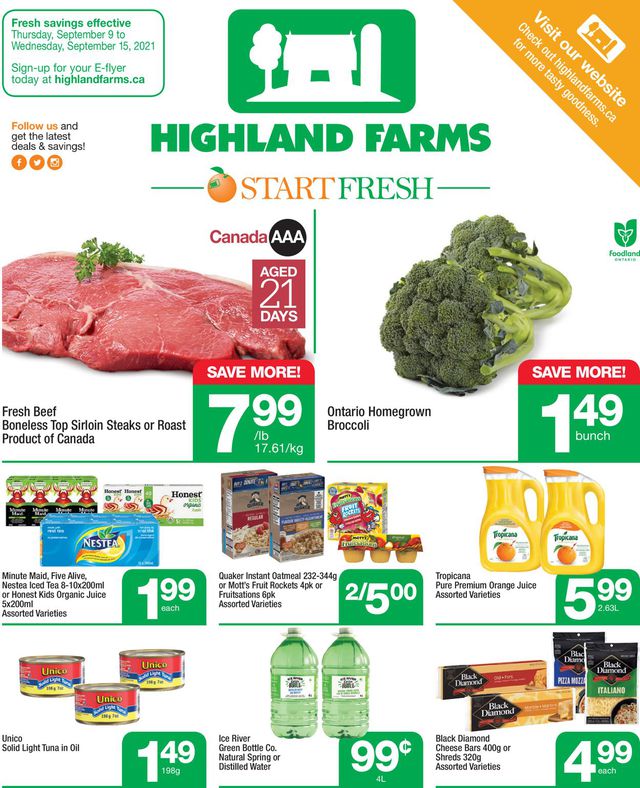 Highland Farms Flyer from 09/09/2021