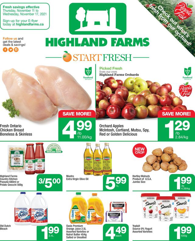 Highland Farms Flyer from 11/11/2021