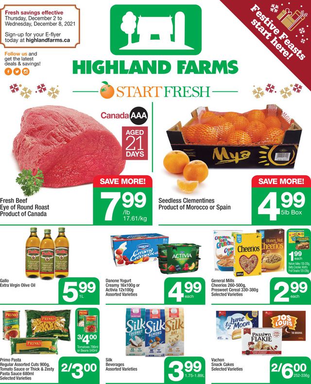 Highland Farms Flyer from 12/02/2021