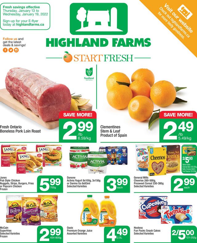 Highland Farms Flyer from 01/13/2022