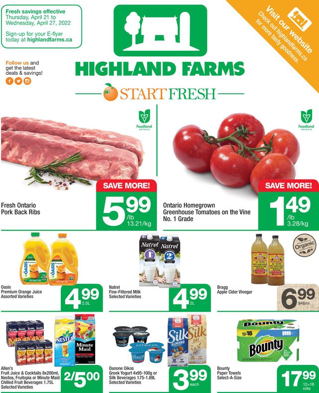 Highland Farms Flyer from 04/21/2022