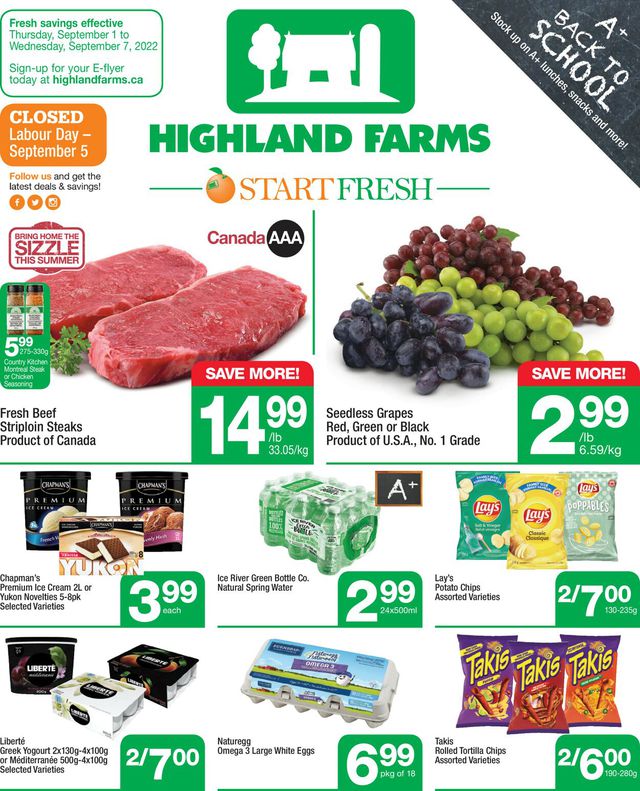 Highland Farms Flyer from 09/01/2022