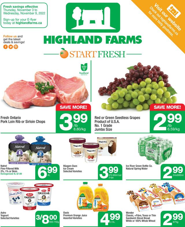 Highland Farms Flyer from 11/03/2022