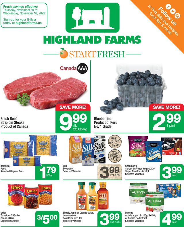 Highland Farms Flyer from 11/10/2022