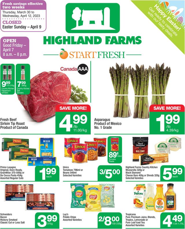 Highland Farms Flyer from 03/30/2023