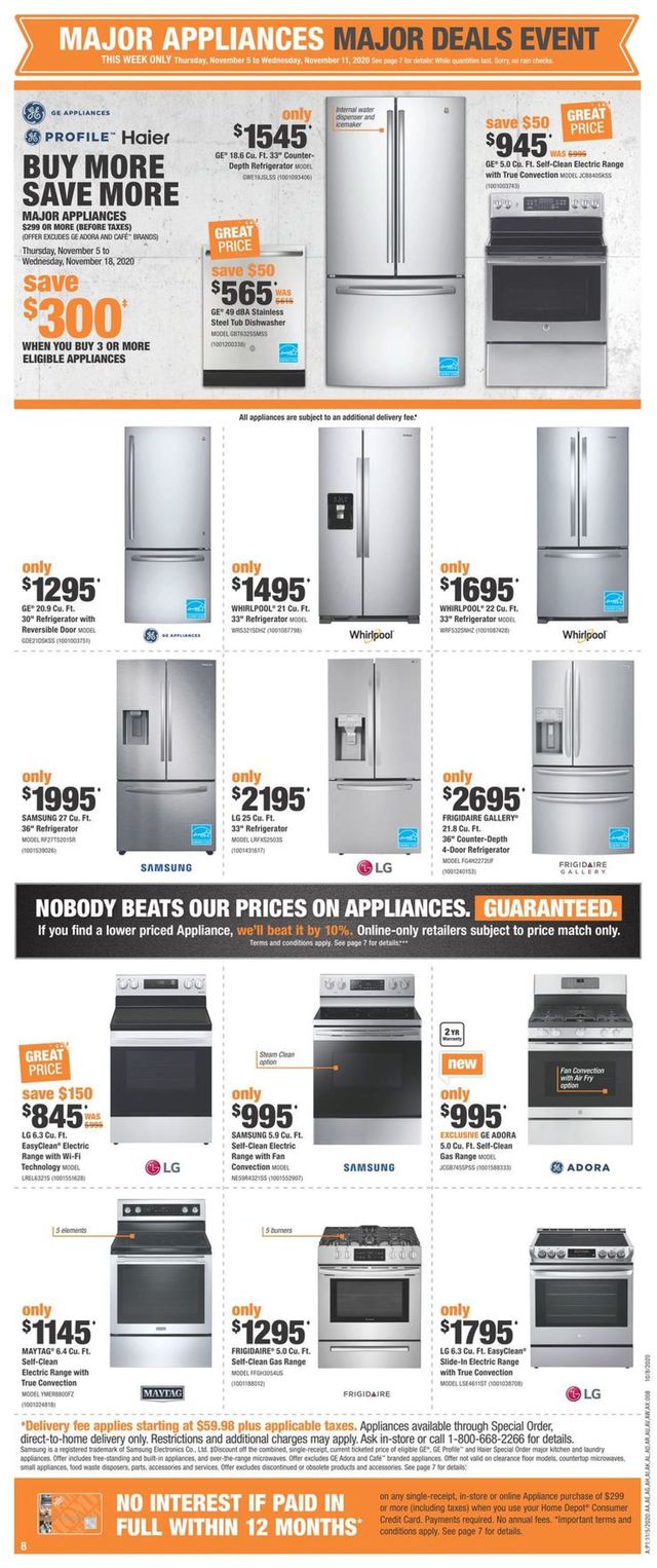 Home Depot Flyer from 11/05/2020