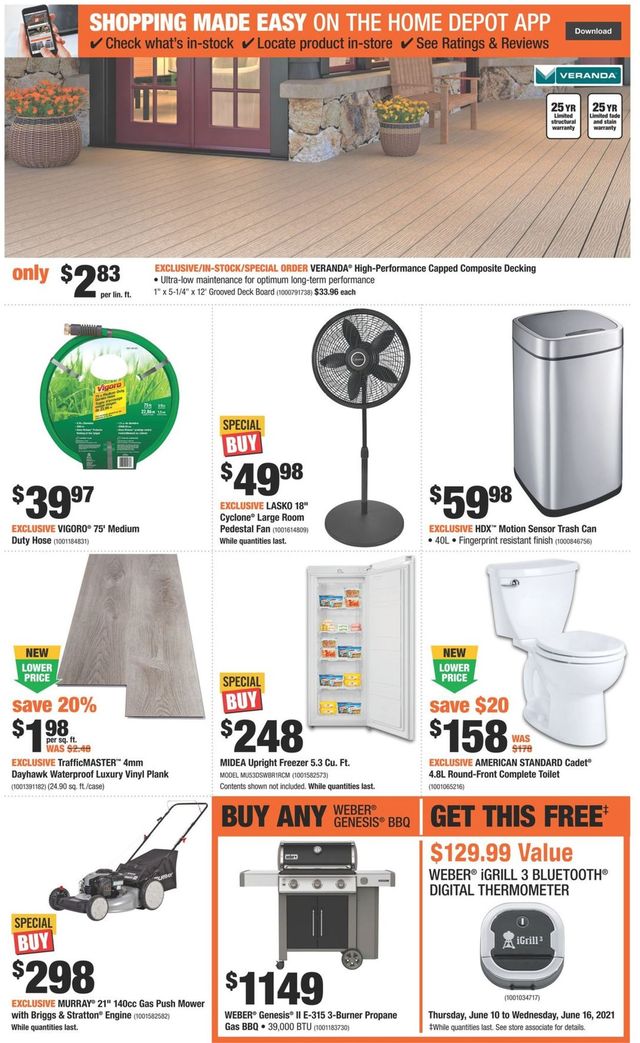 Home Depot Flyer from 06/10/2021