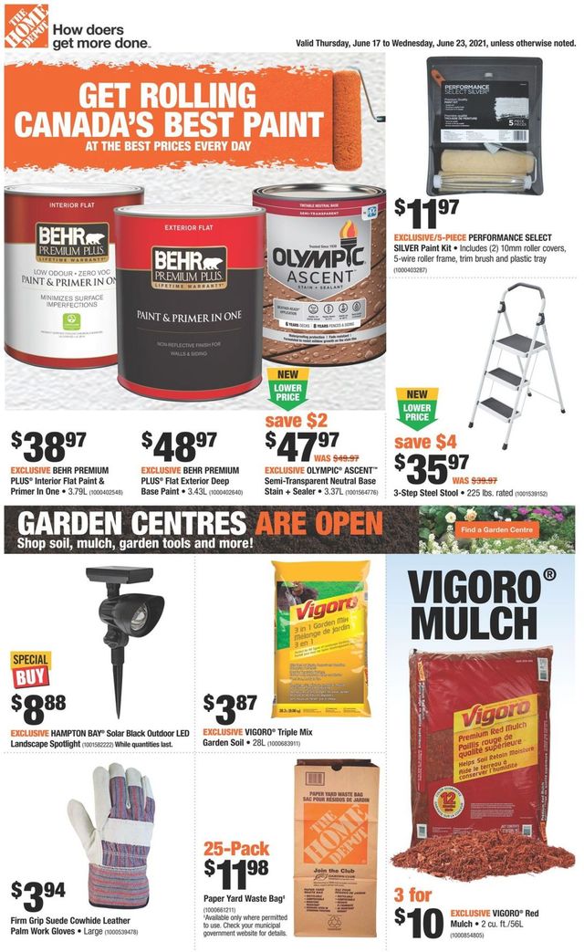 Home Depot Flyer from 06/17/2021