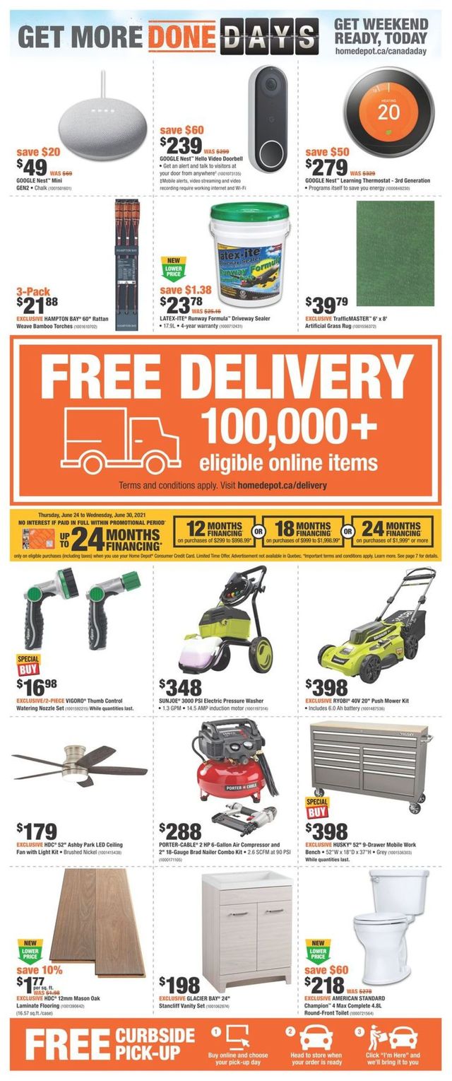 Home Depot Flyer from 06/24/2021