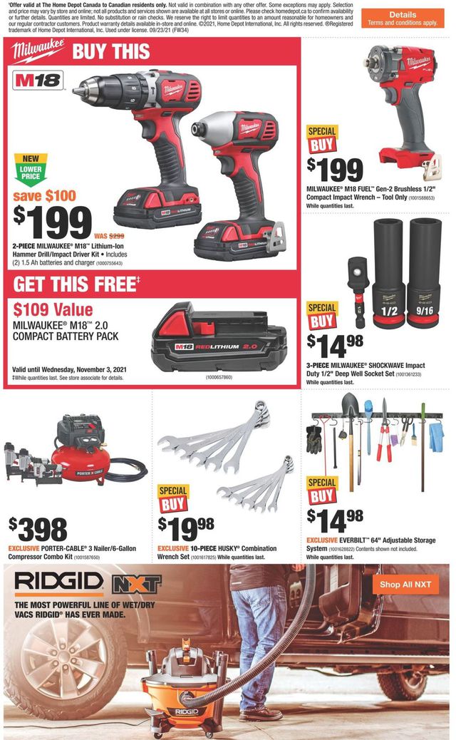 Home Depot Flyer from 09/23/2021
