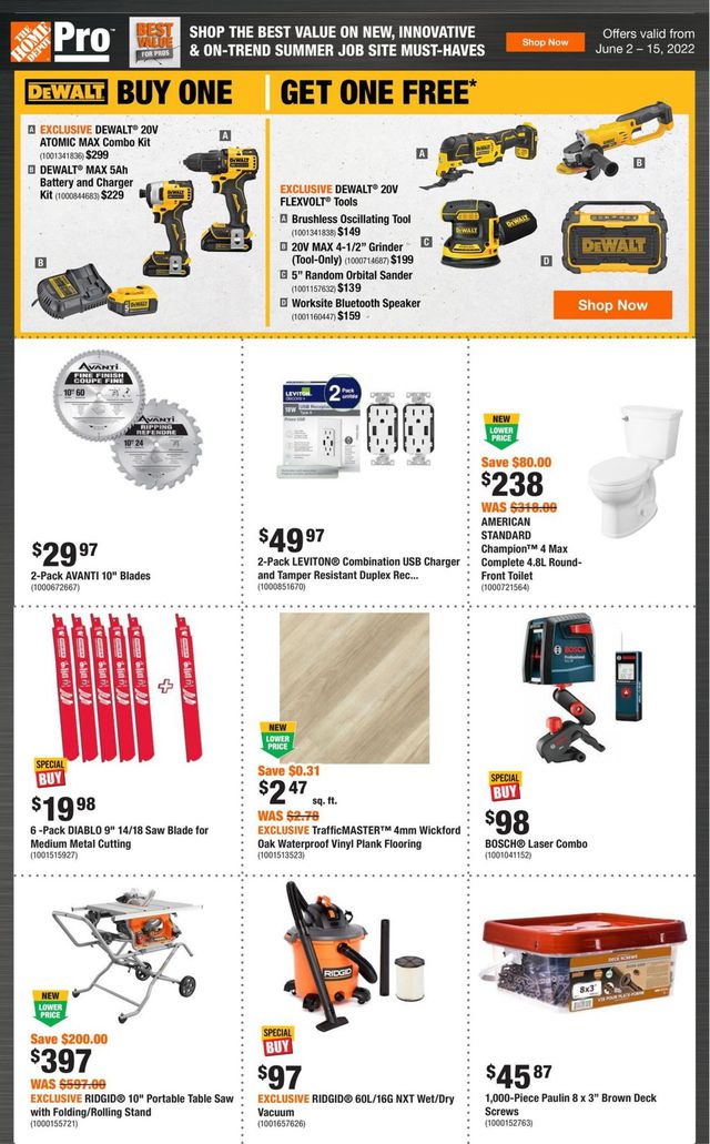 Home Depot Flyer from 06/02/2022