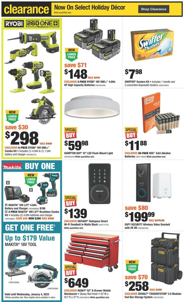 Home Depot Flyer from 12/22/2022