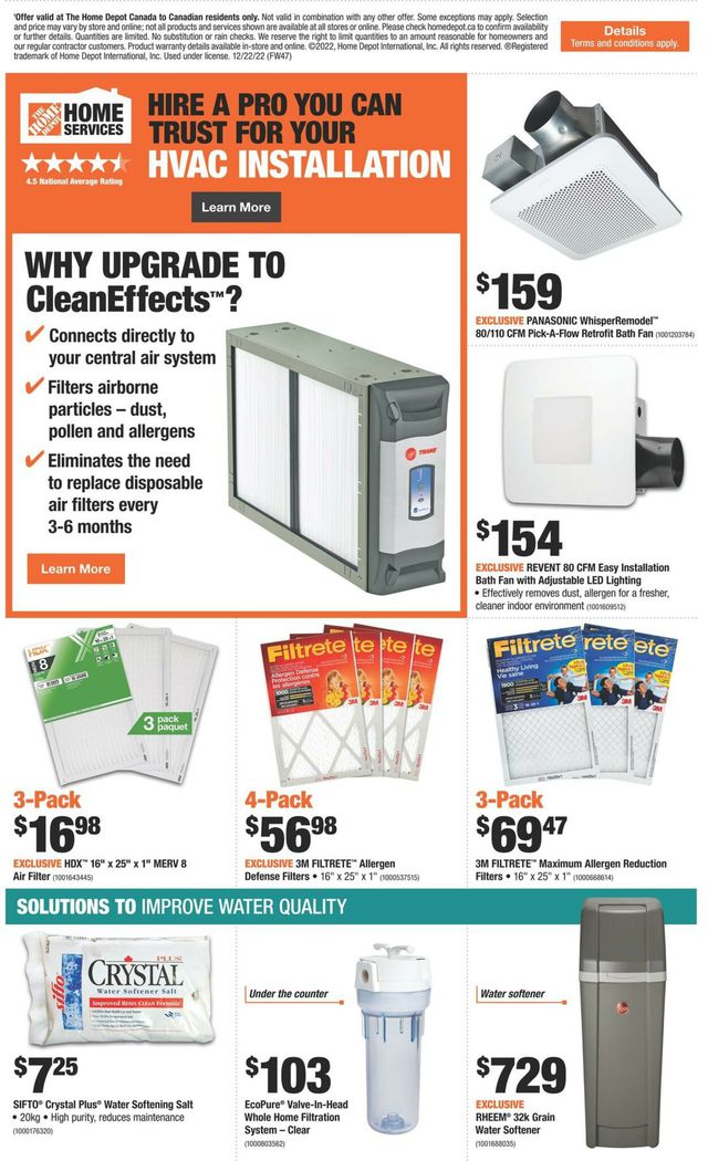 Home Depot Flyer from 12/22/2022