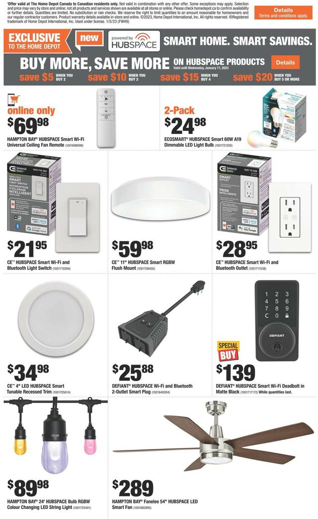 Home Depot Flyer from 01/05/2023