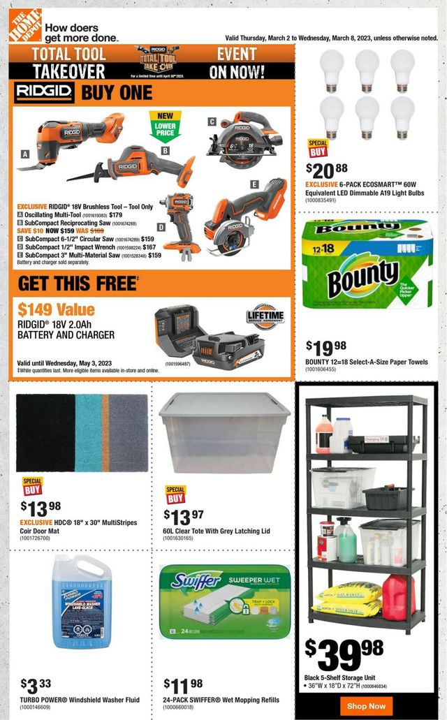 Home Depot Flyer from 03/02/2023