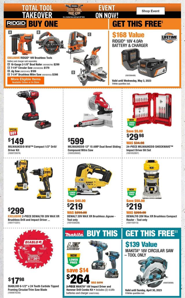 Home Depot Flyer from 03/16/2023