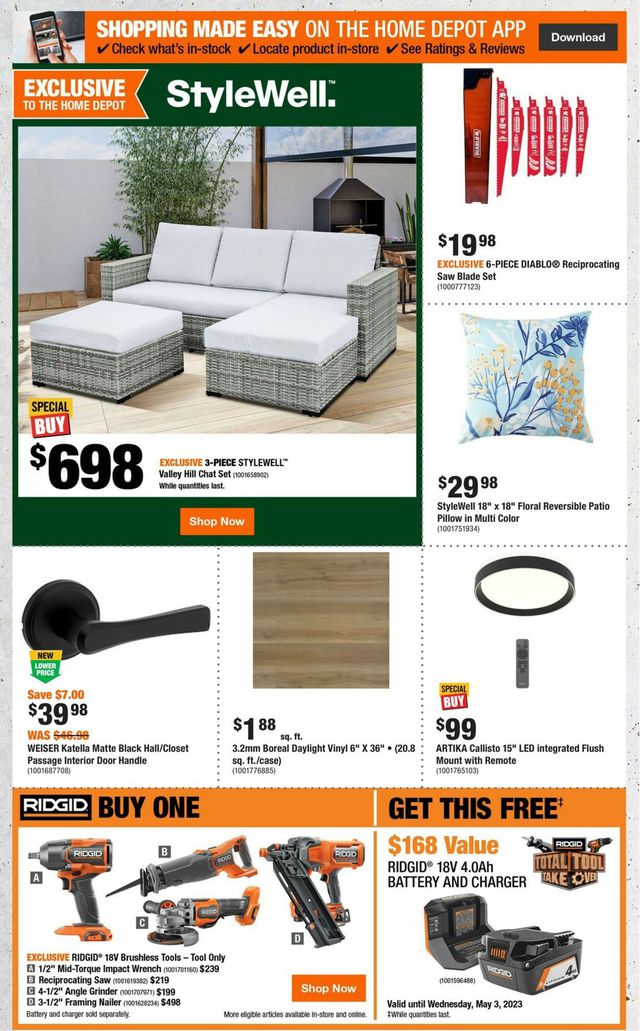 Home Depot Flyer from 04/27/2023