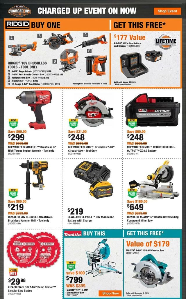 Home Depot Flyer from 08/17/2023