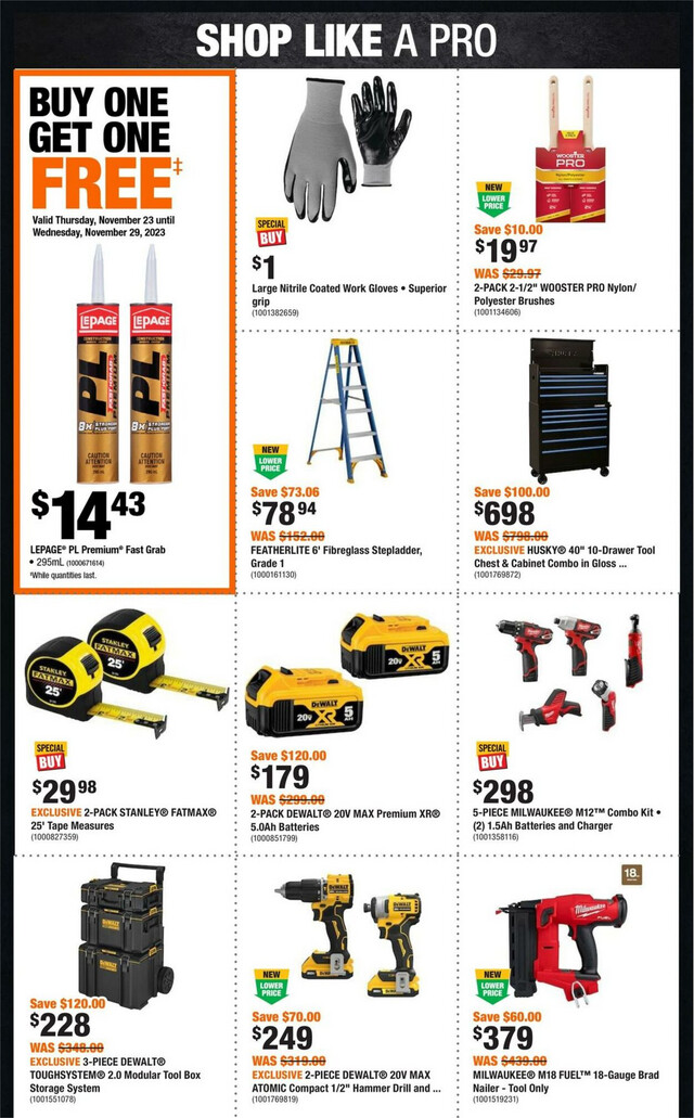 Home Depot Flyer from 11/23/2023