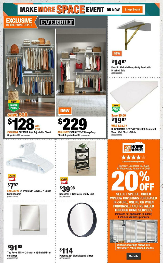 Home Depot Flyer from 01/04/2024