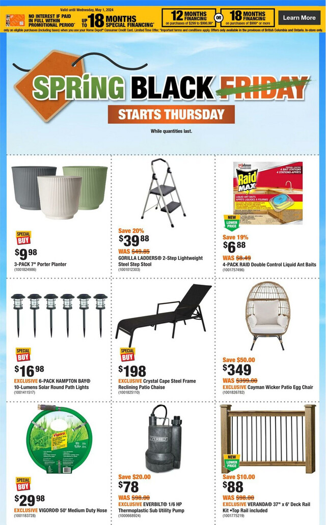 Home Depot Flyer from 04/18/2024