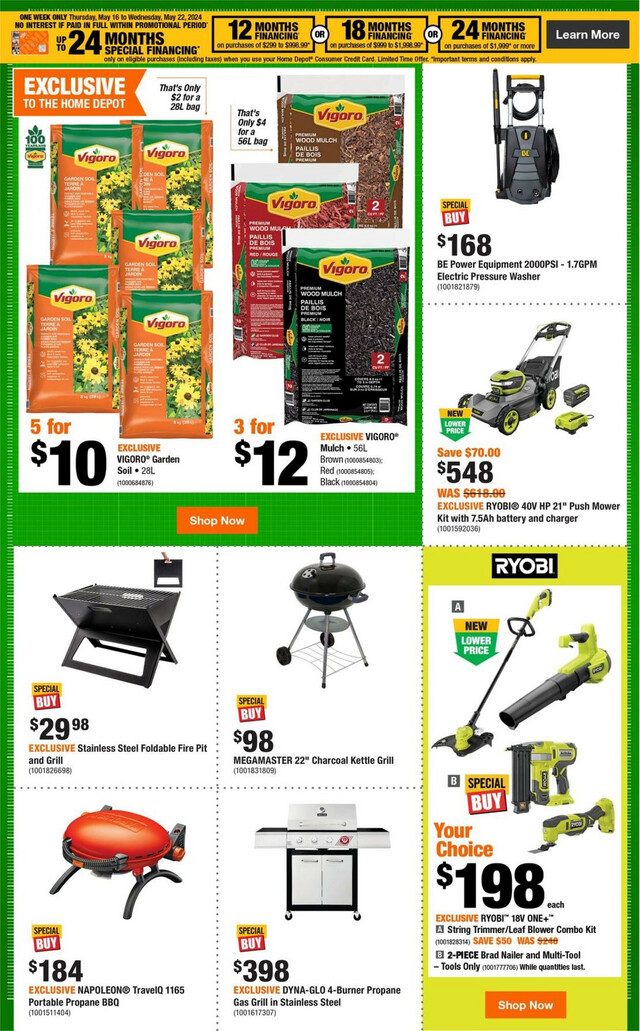 Home Depot Flyer from 05/16/2024