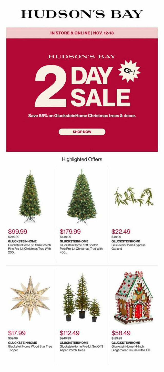 Hudson's Bay Flyer from 11/12/2023